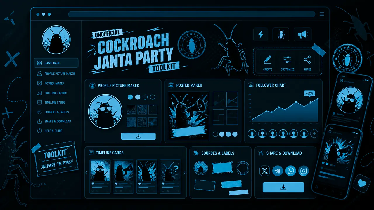 CJP Toolkit trend context dashboard with follower chart and timeline
